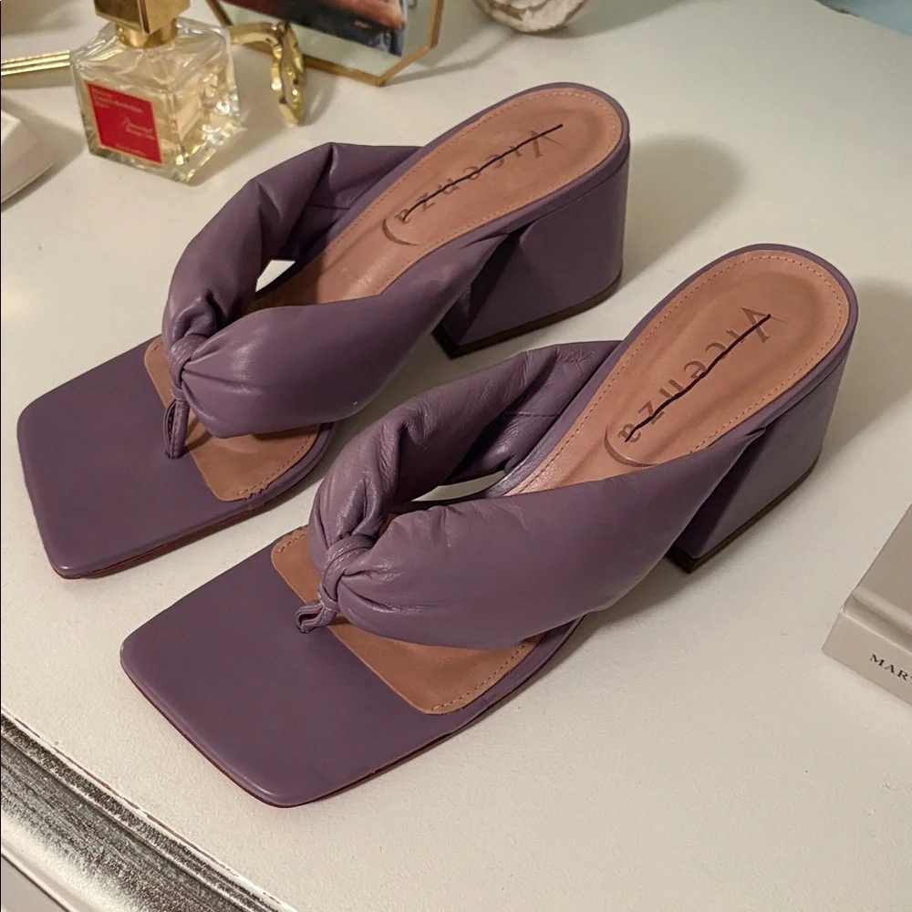 Vicenza Purple Heeled Sandals - Picture 1 of 7